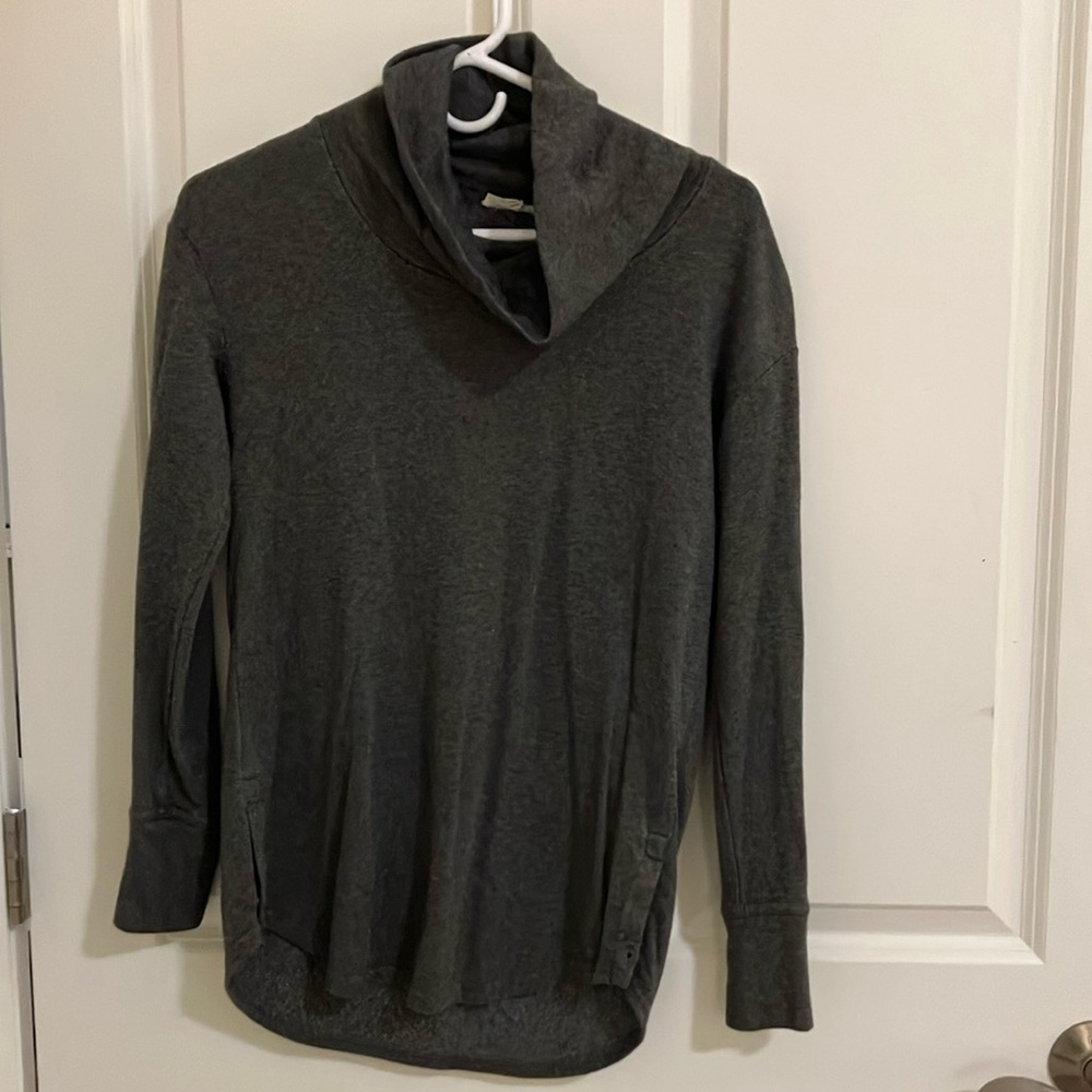 Womens Gray Sweater with Cowel Neck